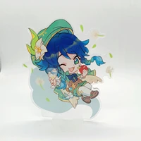 genshin impact ningguang beidou xiao liyue xiangling theme stand figure cosplay acrylic model plate desk decor keychain 2021