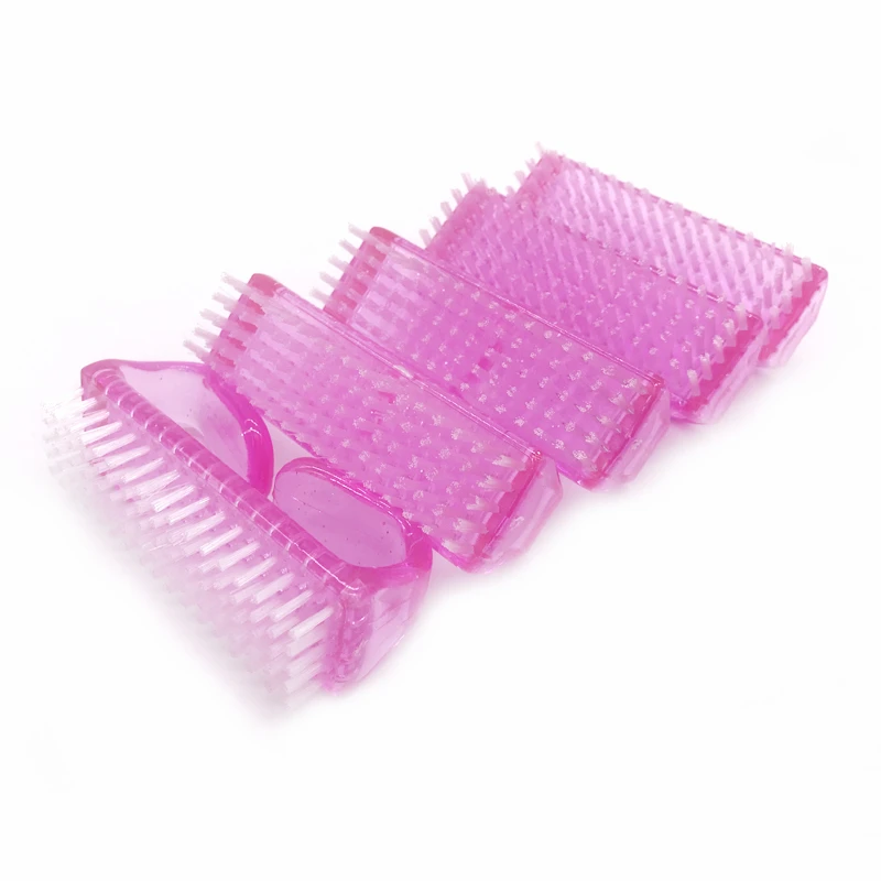 Pink 8 шт./компл. красочная мягкая щетка для чистки ногтей УФ Гель-лак для ногтей, салфетка для уборки пыли кисть-инструмент для маникюра аксессуары для Размеры акриловая кисть - Цвет: Pink