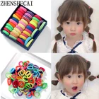 100 шт.лот аксессуары для волос резинки для волос для девочек повязки на голову для детей украшения для волос разные цвета