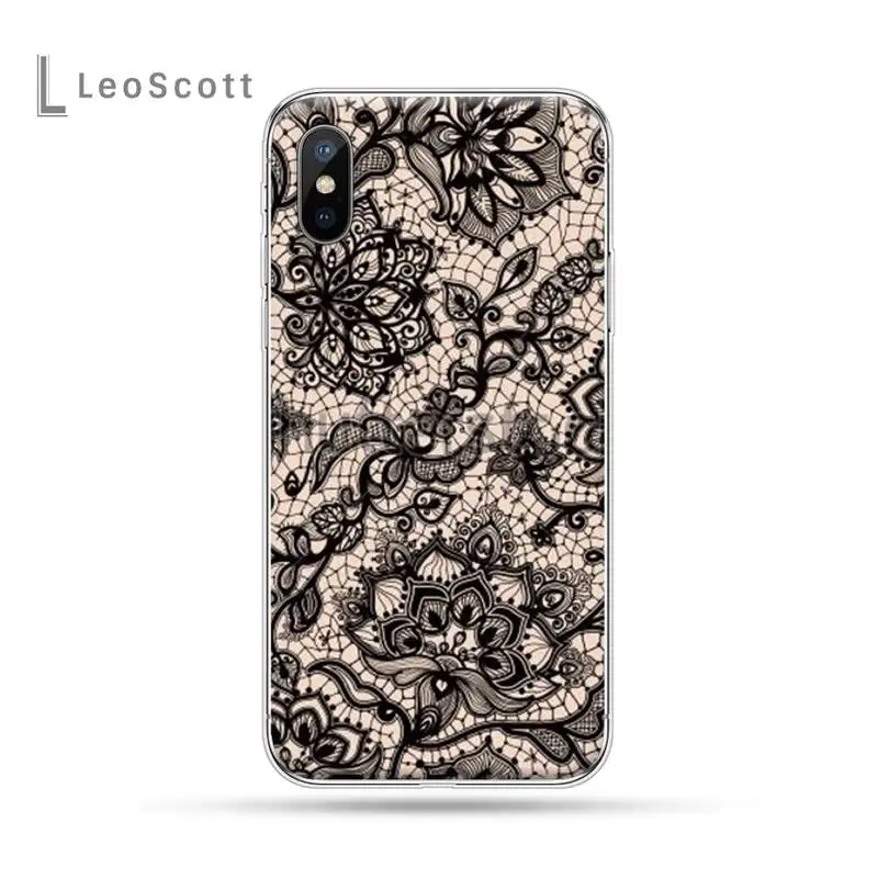 

Lace Flower sexy fashion girl pattern luxury Anti-fall Phone Case for iPhone 11 12 pro XS MAX 8 7 6 6S Plus X 5S SE 2020 XR