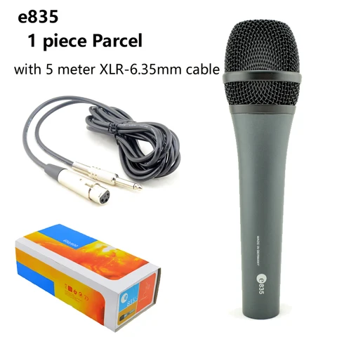Проводной динамический микрофон e835 e835S, кардиоидный профессиональный микрофон для вокала