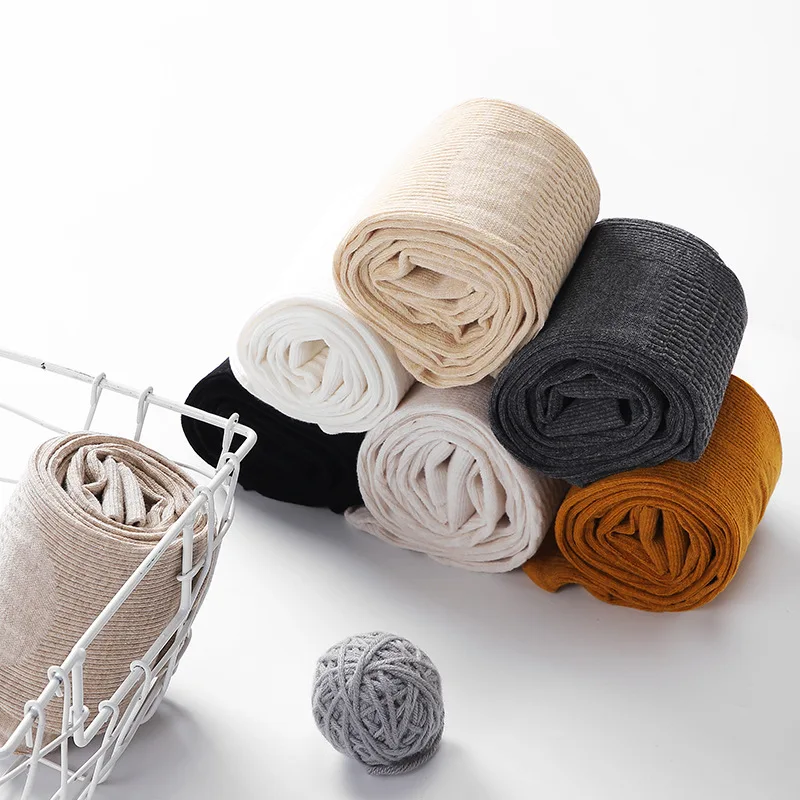 Детские узкие брюки для девочек леггинсы Осенние хлопковые чулки Желтые Гетры