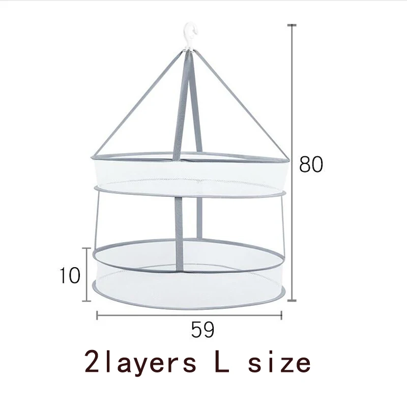 2layers L size Корзина для одежды, садовая сушильная одежда, корзина для одежды, сушильные носки, нижнее белье, сетчатый карман - Цвет: 2layers L size