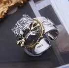 Кольцо с изображением мопса, инкрустированное медной костью, мужское кольцо