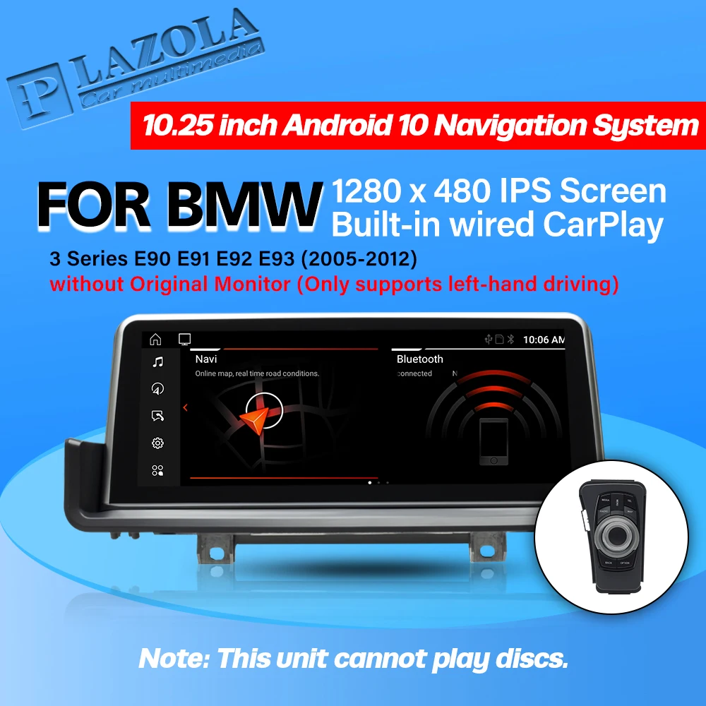 

Автомобильный мультимедийный плеер на Android 10 с GPS для BMW 3 серии E90 E91 E92 E93 2005-2012, автомагнитола с левым рулем LHD CarPlay