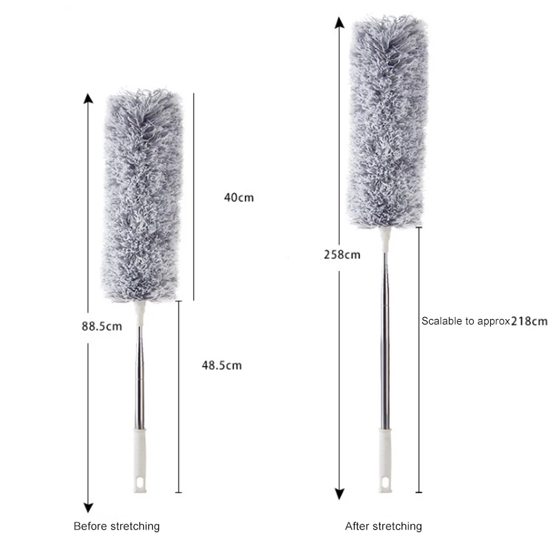 Тряпка из микрофибры с удлиняющим полюсом гибкие дужки без ворса для потолка