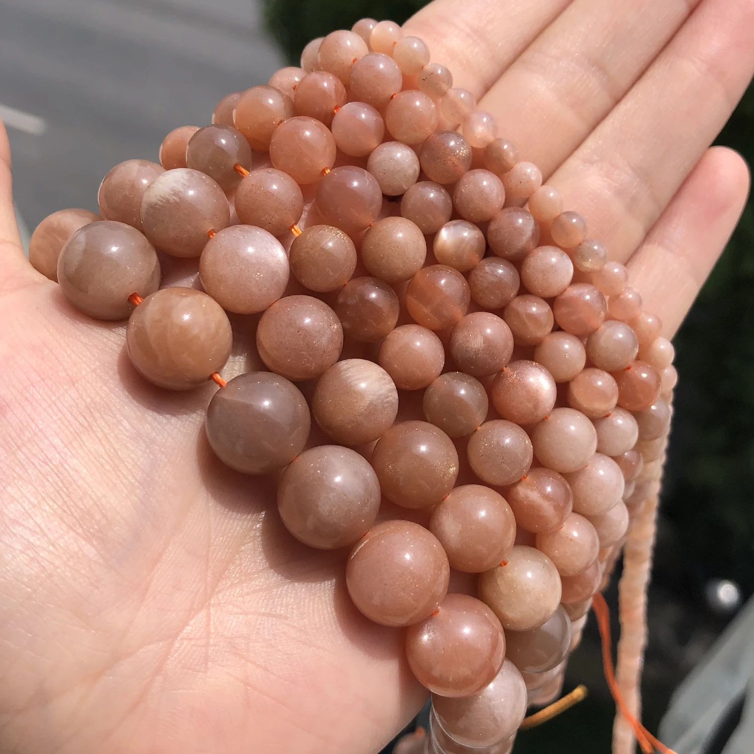 Бусины из натурального камня высокого качества круглые бусины-разделители для