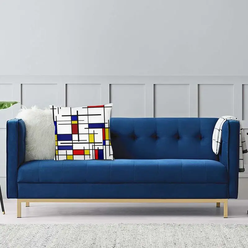 Скандинавский минималистичный чехол для подушки в стиле мондриан домашний