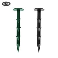 10 pcs garden ground nail barbed plastic pp ground nails for weed control membrane matting ground cover netting