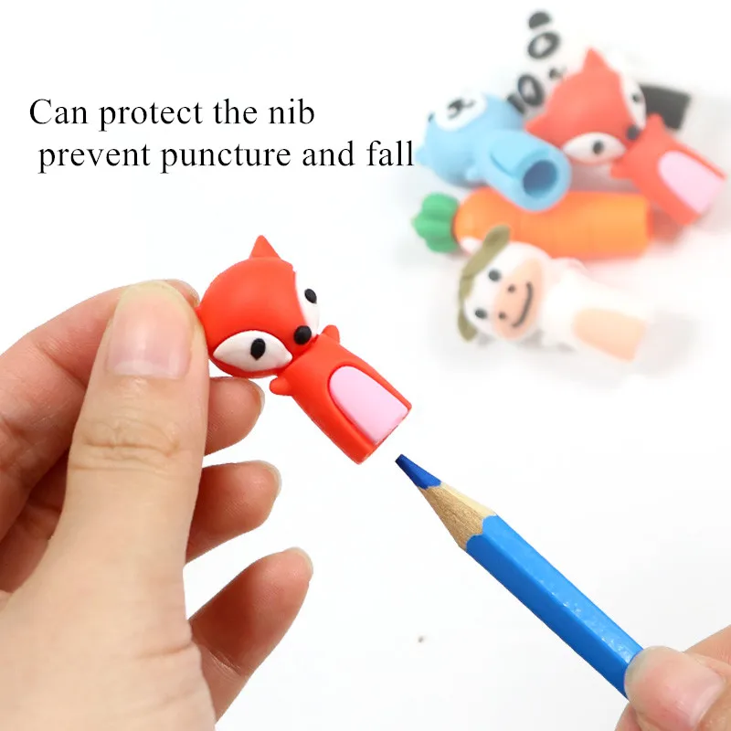 1 комплект мультяшная силиконовая ручка кепка карандаш для овощей морковь топ