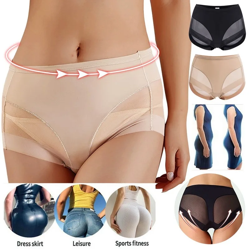 

Women'S Body Shaper Control Panties Butt Lifter Shorts Underwear High Elastic Control Briefs Seamfree Breathable Mesh Intimates