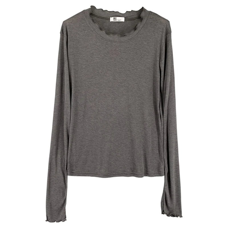 

New Spring Top Sexy T Shirt Women Elasticity T-Shirt Korean Style Tee Woman Clothes Slim Tshirt Female Skinny Long Sleeve Tops