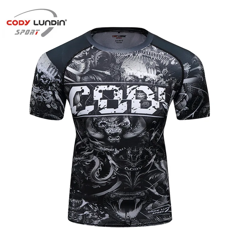Rashguard тематика Бразильское джиу джитсу Gi MMA мужская футболка 3D Муай Тай футболки с