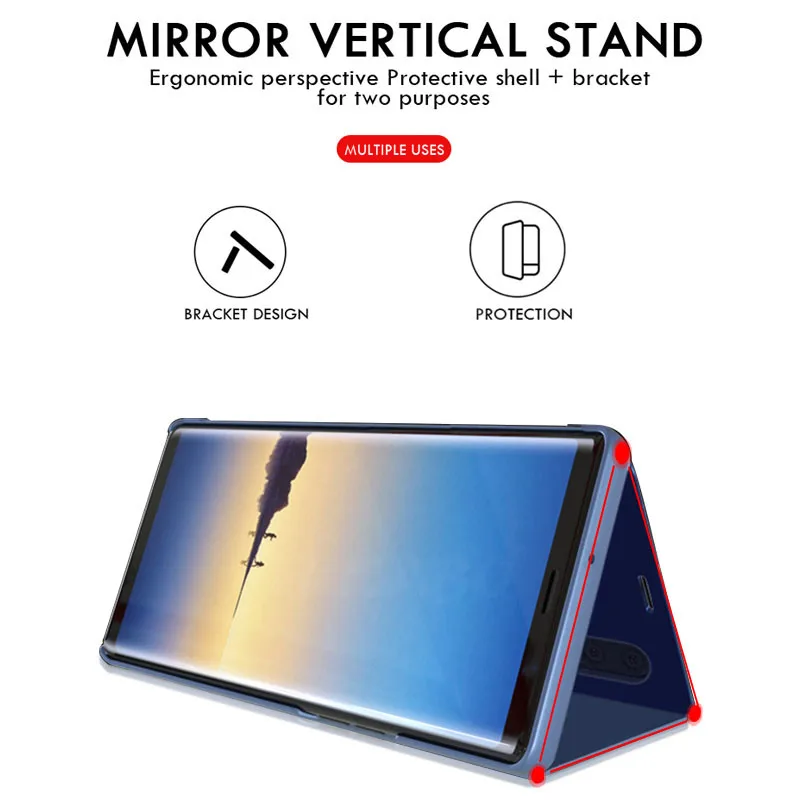 Mi rror флип стоя чехол для Xiaomi mi 8 9 A2 Lite A1 6X 5X Роскошный телефона Red 5 7 Note 6 Pro Plus 6A 4 4X |