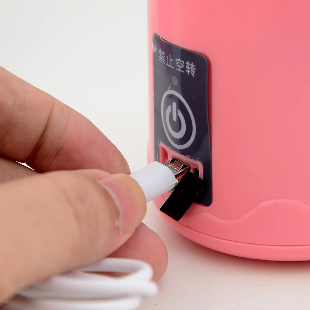 Портативная электрическая соковыжималка для фруктов 6 лезвий 380 мл | Дом и сад