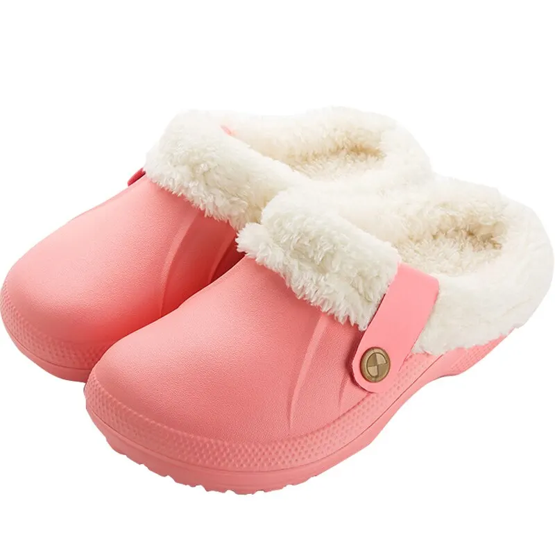 Women's Home Winter Clogs Indoor Fur Warm Slippers Sandals For Women New Fashion Footwear Flip Flops Unisex Mule Slides | Обувь