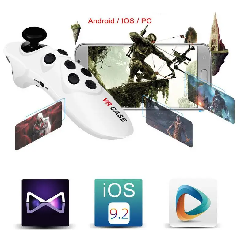 Мини Мобильный Bluetooth Джойстик Android геймпад контроллер беспроводной VR очки