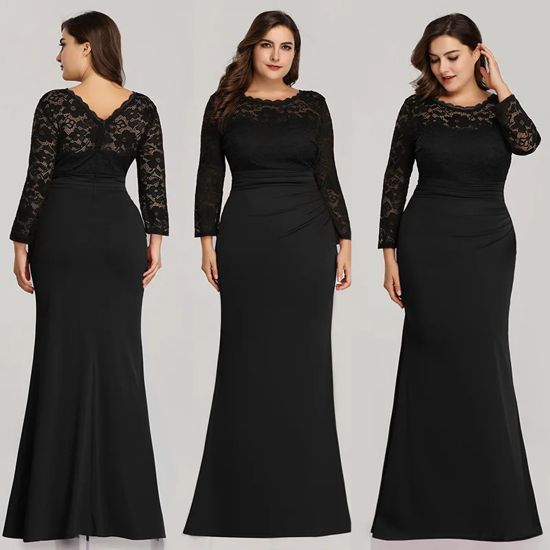 Вечерние платья с рыбим хвостом размера плюс женские вечерние элегантные