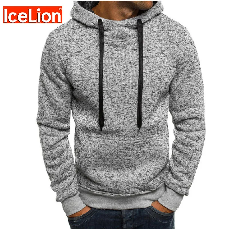 IceLion 2021 осень толстовки для мужчин с длинным рукавом Slim Fit Толстовки Спортивная