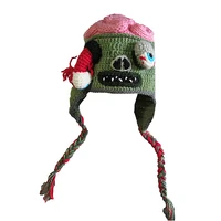 zombie eyes knitted beanies party halloween costume accessory gift hat s for children 48 50cm l for adult 53 61cm