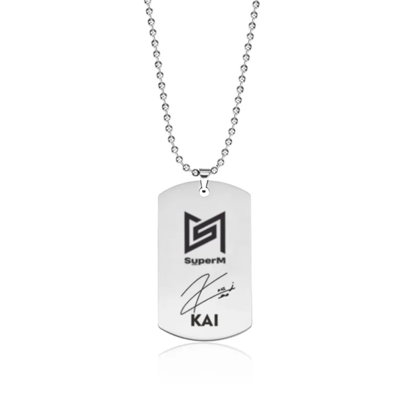 Ожерелье унисекс из титановой стали ювелирное изделие Kpop SuperM KAI LUCAS без