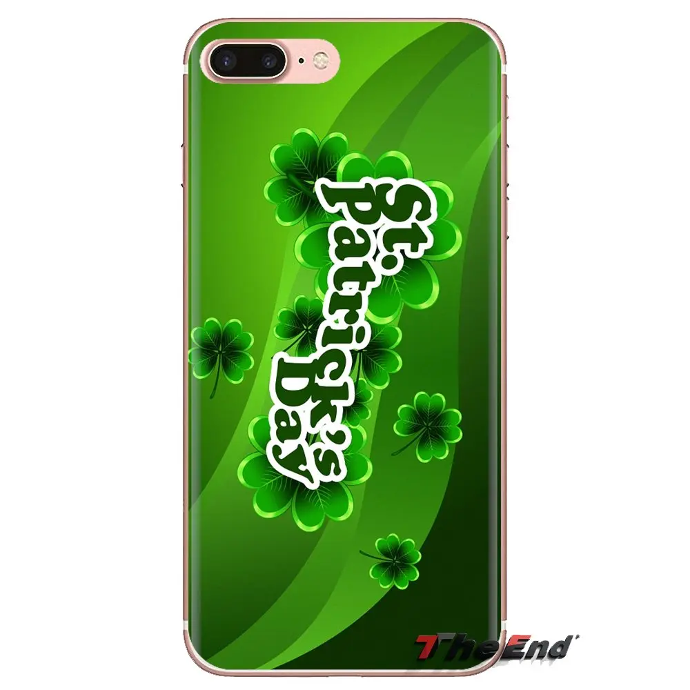 Прозрачный мягкий чехол для iPod Touch Apple iPhone 4 4s 5 5S SE 5C 6 6S 7 8 X XR XS Plus MAX green День Святого