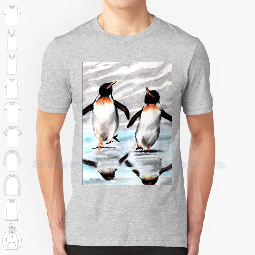 Drawing Penguin Art Penguin Print Original Art Penguin Reflection Animal Arctic Bird Wildlife Cool