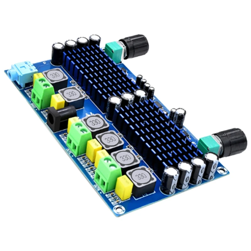 

XH-A312 100W + 50Wx2 с высоким уровнем Мощность цифровой Мощность Плата усилителя TPA3116D2 двухканальный 2,1 тяжелый бас аудио усилитель