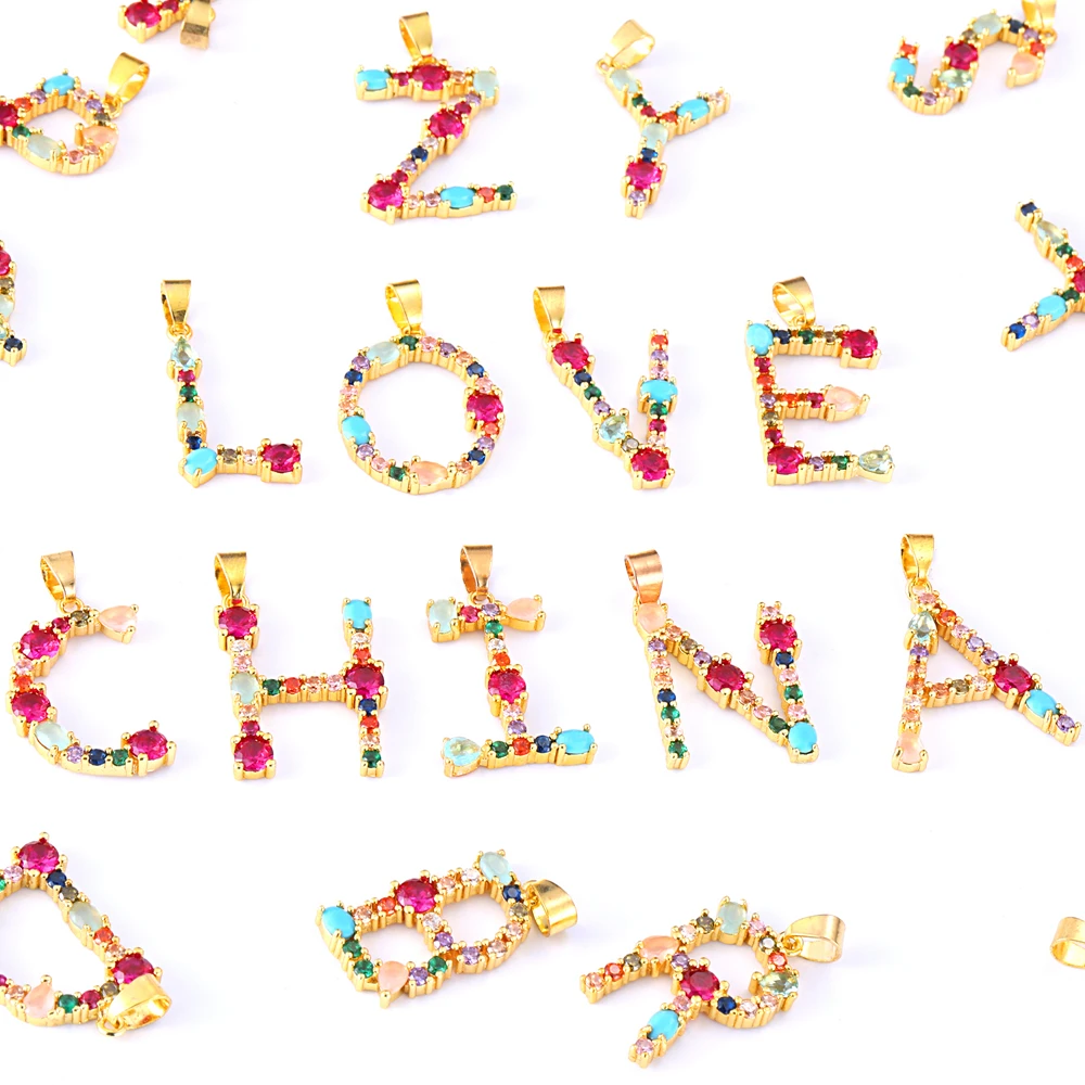 Высокое качество женское ожерелье для девочек с надписью золото 26 букв подвеской