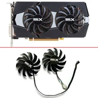 2pcs 75mm 4pin fd7010h12s dual x hd7850 eth cooling fan for sapphire dual x hd7850 1g gddr5 extreme edition oc video card fans
