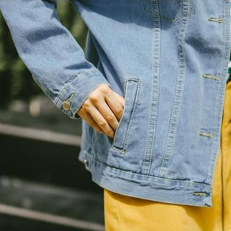 

Spring Denim Jackets Women Preppy Students Multi-pockets Harajuku Trendy Single Breasted Jacket Coats Female Ins All-match Chic