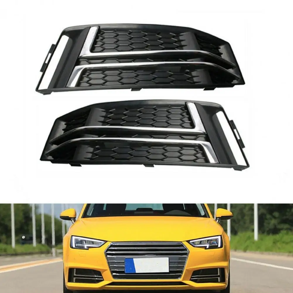 

Fog Lamp Grille Reliable Anti-Scratch Black Durable Fog Light Bezel 8W0807681F 8W0807682F for Audi A4 B9 16-18