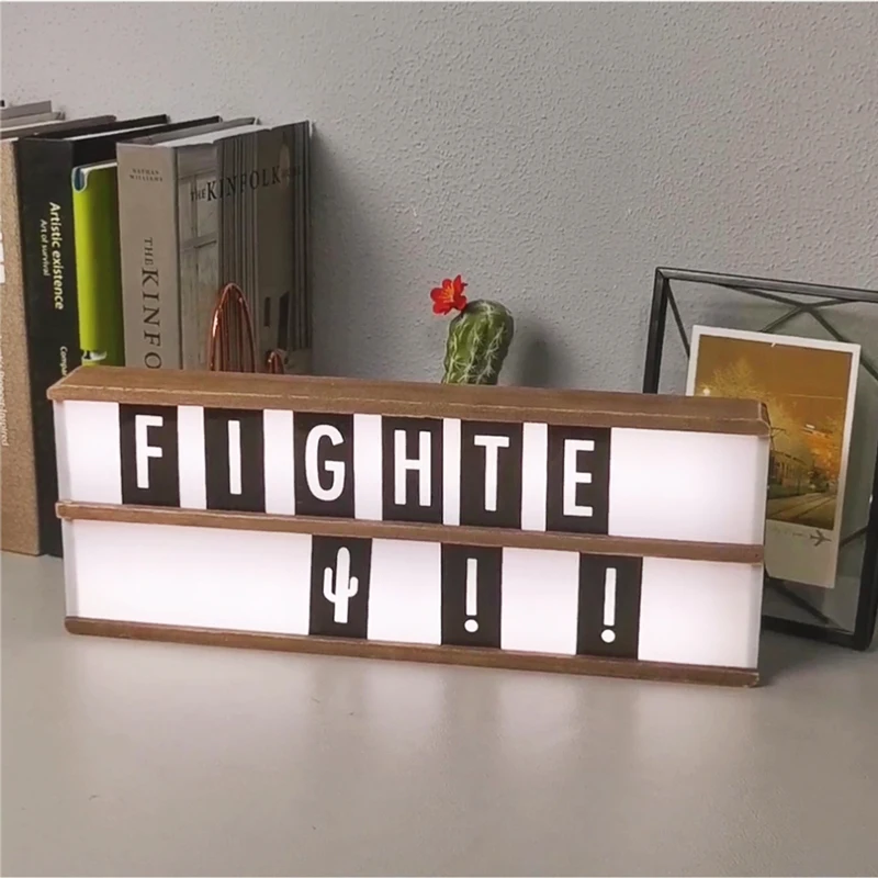 Светодиодный светильник коробка с надписью &quotсделай сам&quot белые буквы