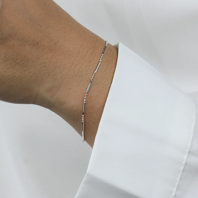 Женский браслет с бусинами Trusta из 100% серебра 925 пробы 15 5 см ручные аксессуары для