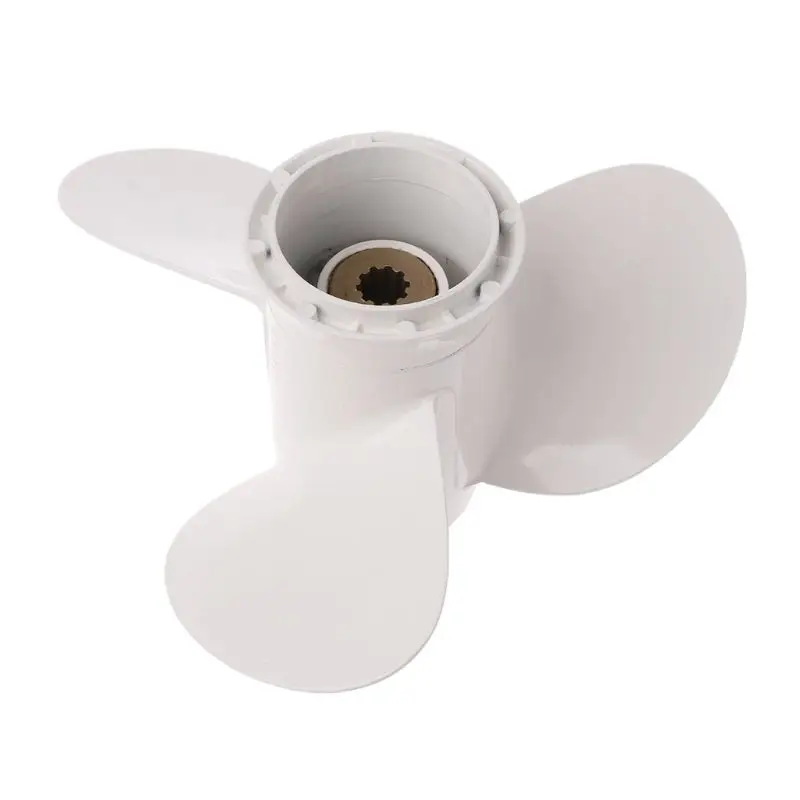 

Aluminum Boat Outboard Propeller for Suzuki 9.9-15HP Black 3 Blades 10 Spline Tooth 9 1/4 x 11
