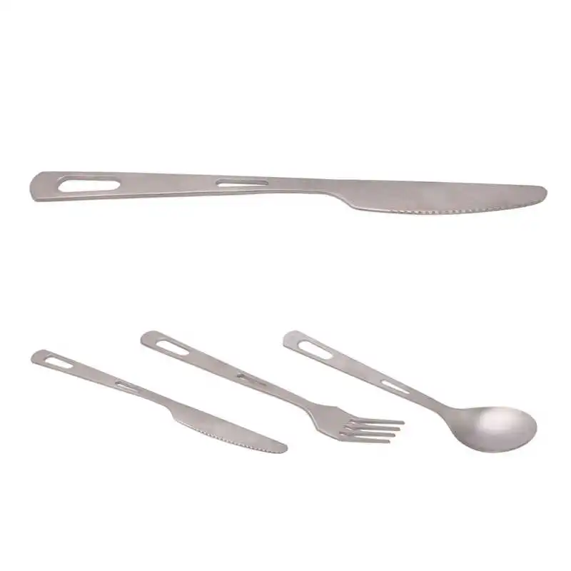 Столовые приборы для походов Антикоррозийная Титановая посуда пикника и пешего