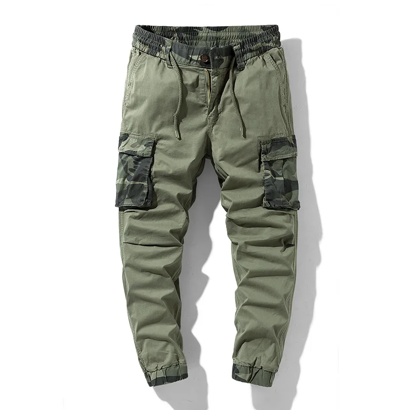 

New Army Green Camouflage Print Men Cargo Pants Casual Loose Outdoor Tactical Army Pants Multi Pocket Big Size Men Pants 29-38
