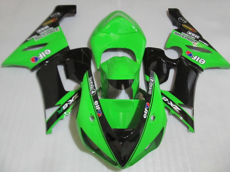 Подходит для Kawasaki ZX6R Обтекатели 2005 2006 комплект пластиковых деталей кузова 05 06 ZX 6R