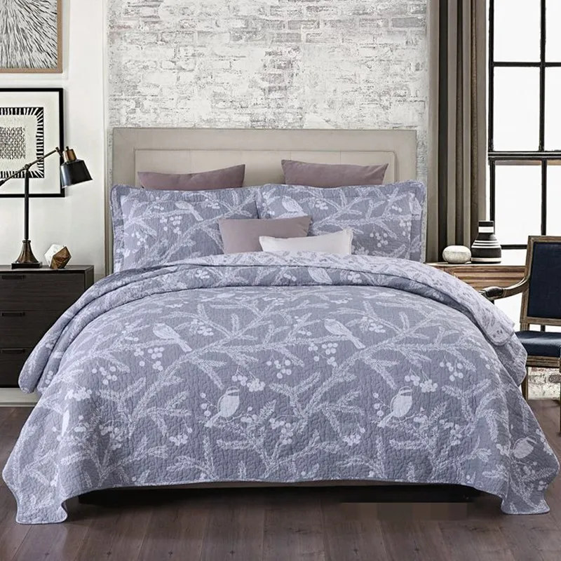 Бесплатная доставка 100% хлопок 3 шт. американское серое лоскутное одеяло