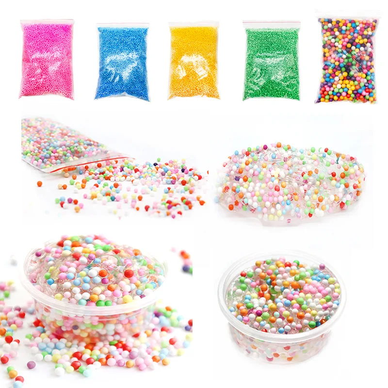 24 цвета набор лизунов Slime Making Kit для девочек и мальчиков детские прозрачные шарики из пенопласта
