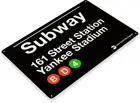 Металлический жестяной знак 8x12 дюймов, для настенного бара, стадиона, улицы Нью-Йорка, метро, 161