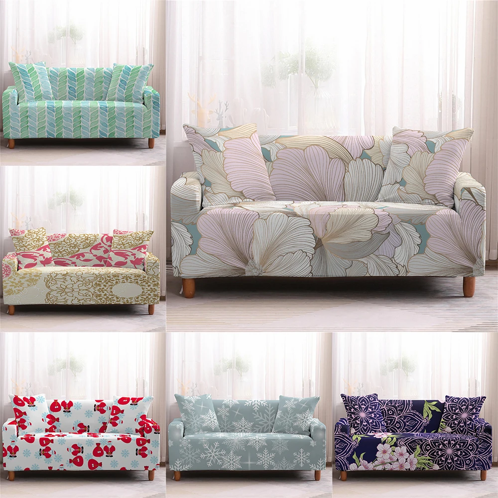 

Merry Christmas 3D Printing Sofa Cover Elastic Sofa Slipcovers for Living Room Corner Sofa Towel Couch Cover Furniture Slipcover