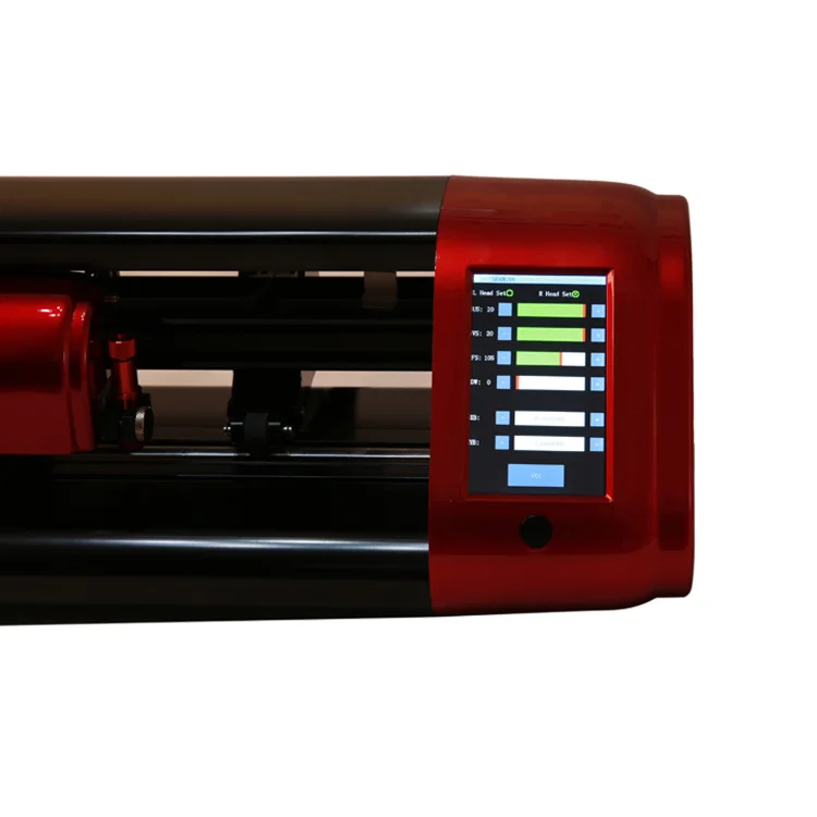 

Vinyl cutting machine for t shirts, sticker, portrait, paper box accurate position iwth built-in camera dual head working