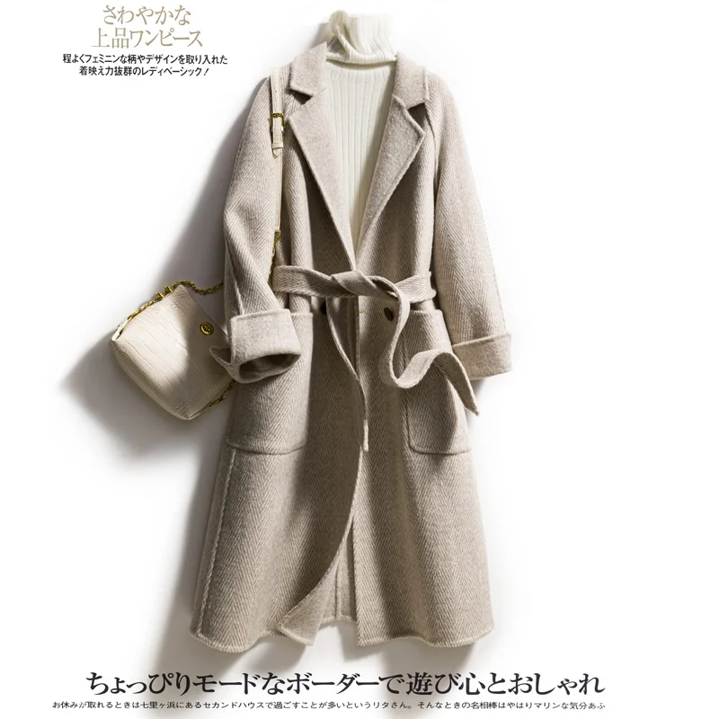 Плотный теплый кардиган осенне-зимнее пальто женское теплое 2021 с длинным рукавом