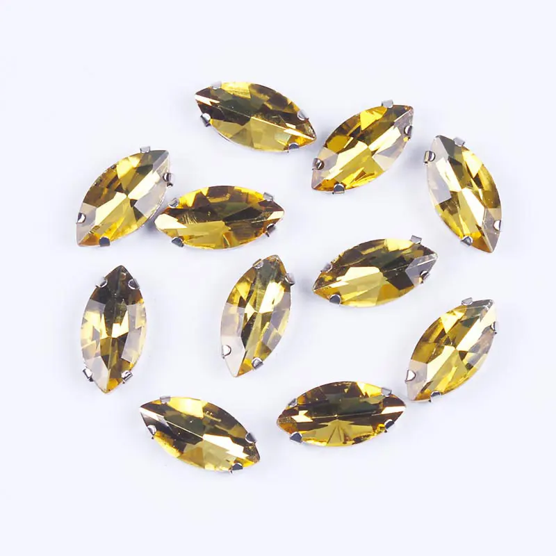 Стразы с кристаллами для шитья лошадиный глаз стразы s аппликация сшитая платья