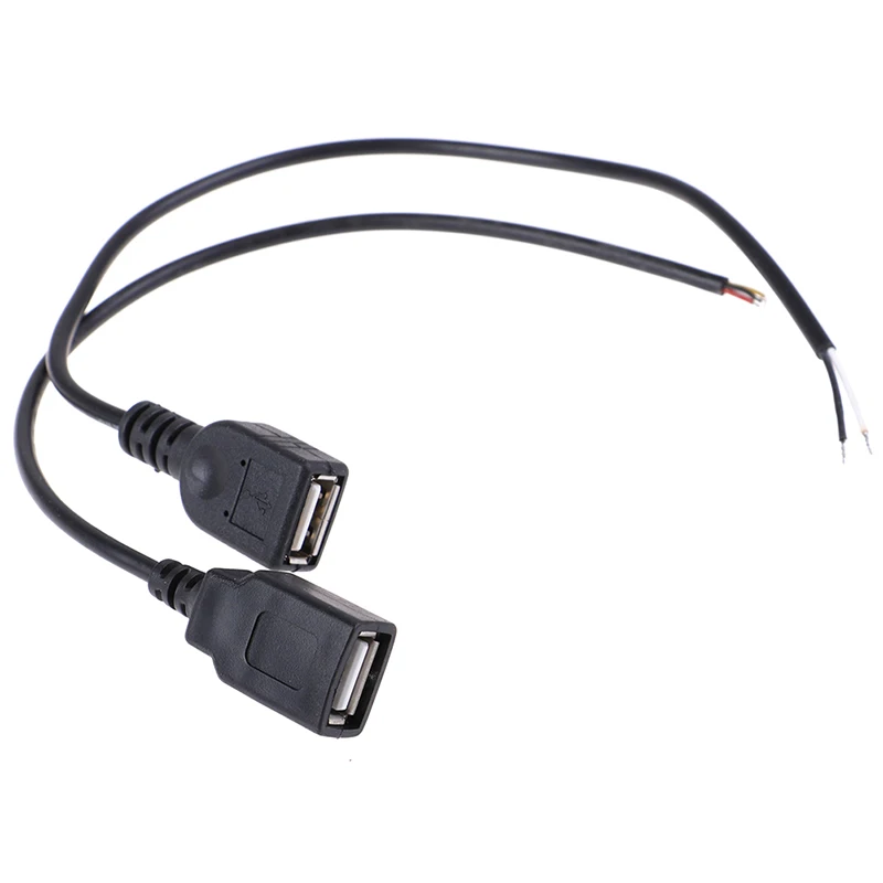 1 шт. 26 см 30 USB 2 0 Гнездовой разъем Jack кабель питания 2Pin 4Pin Черный зарядный передачи