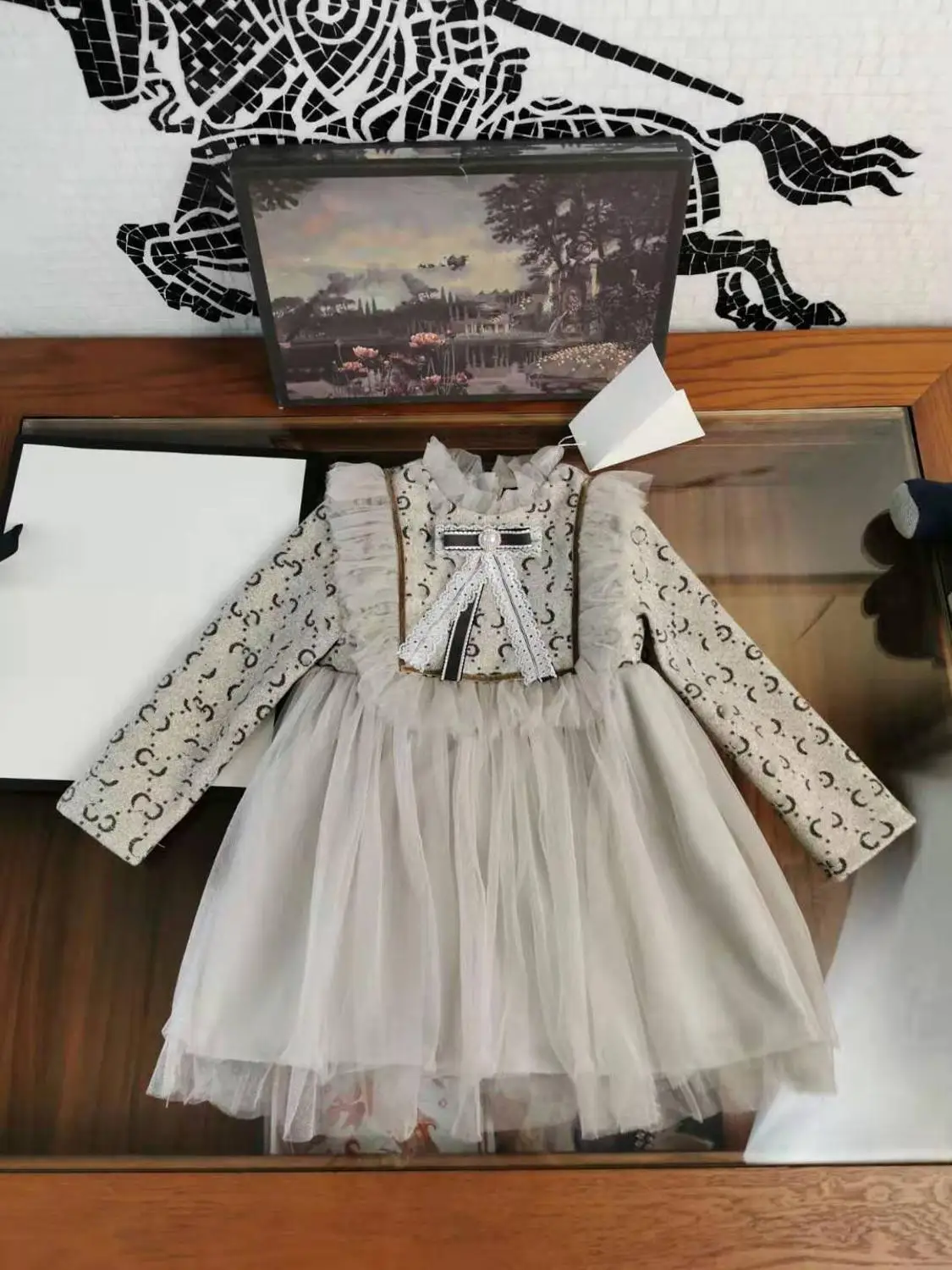 Рождественская одежда для маленьких девочек Детские платья принцессы с длинными