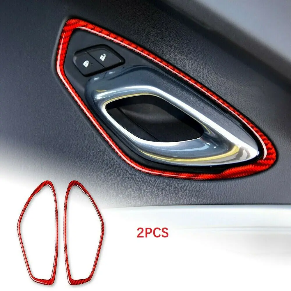 

Car Door Handle Frame Trim Cover Carbon Fiber For Chevrolet Camaro 2017-2019
