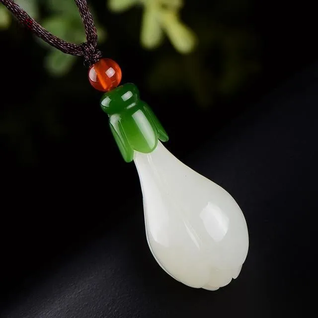 Natural Chinese HeTian White Jade Orchid Flower Pendant Hand-Carved Lanyard Fashion Charm Jewelry for Men Women Auspicious Gifts | Украшения