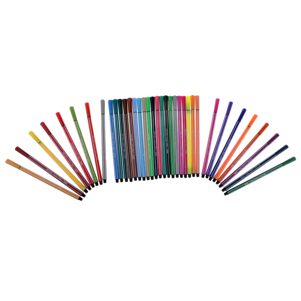 36 шт. Ассорти Цвет войлока ВОЛОКНА НАКОНЕЧНИК ing ручка моющаяся для детей рисунок